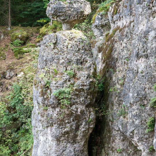 Schwammerl-Felsen WSW von St. Colomann