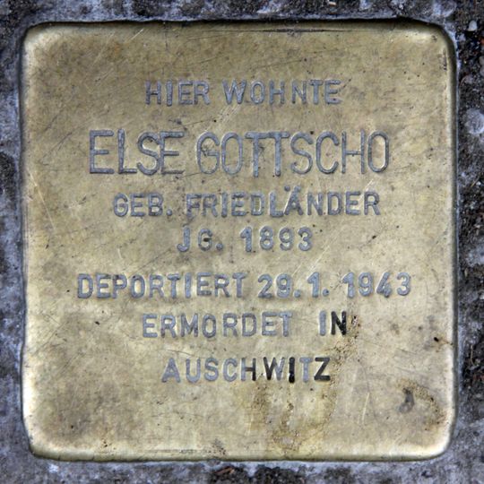 Stolperstein dedicated to Else Gottscho