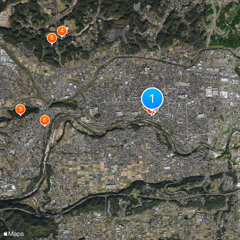 Mulino da seta di Tomioka Mappa