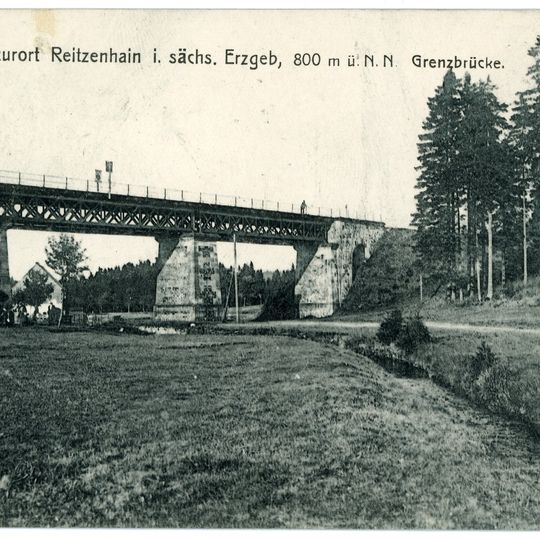 Bývalý hraniční železniční most přes Černou v Reitzenhainu