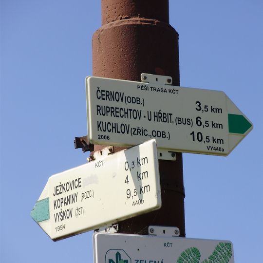 Rozcestník Ježkovice - točna, bus