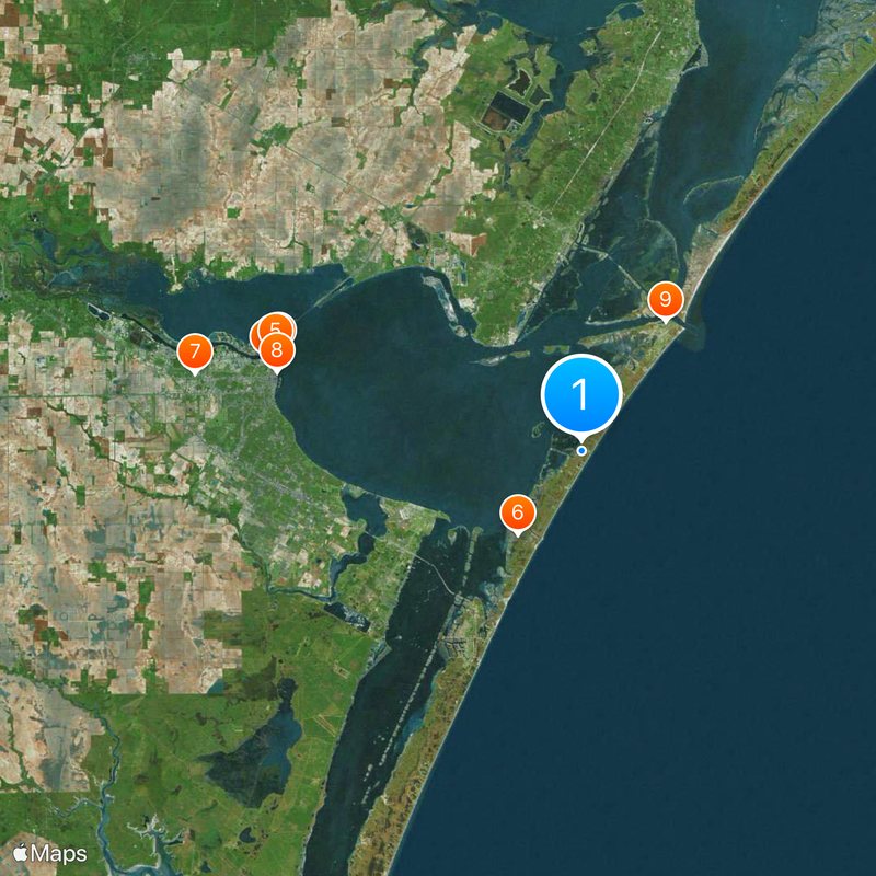 Mustang Island Map