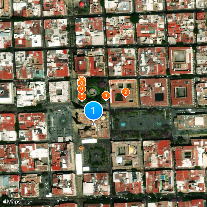 Guadalajara Cathedral Map