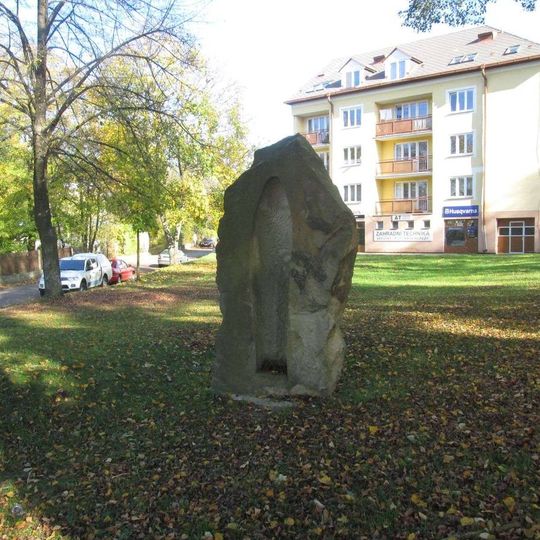 Plastika v Nepomuku v Zelenohorské ulici