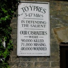 Milestone, on Nordham, entrance to Hotham Hall