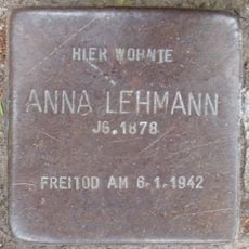 Stolperstein dedicated to Anna Lehmann