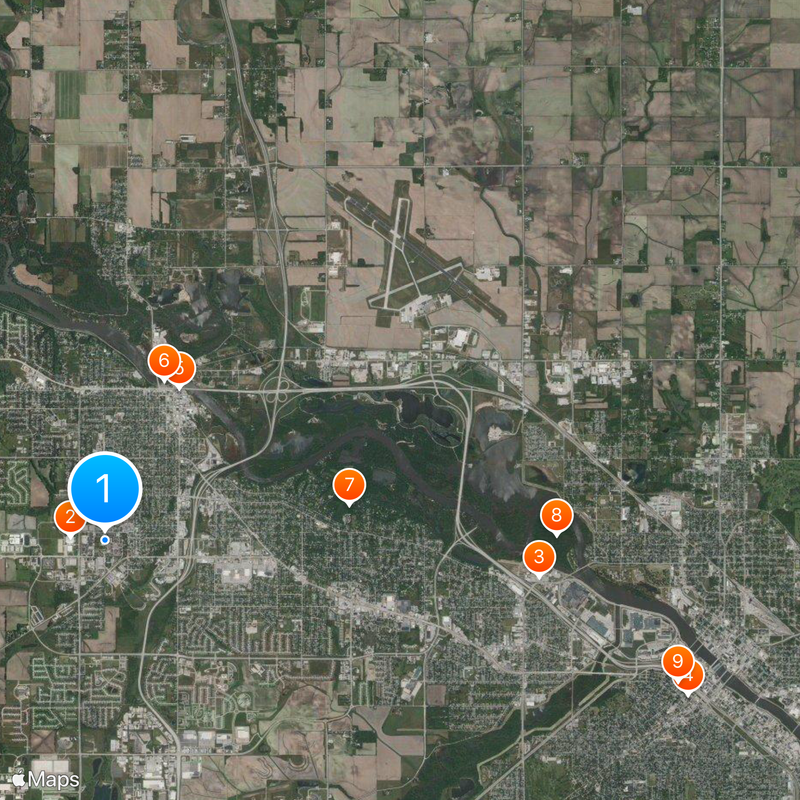 University of Northern Iowa Map