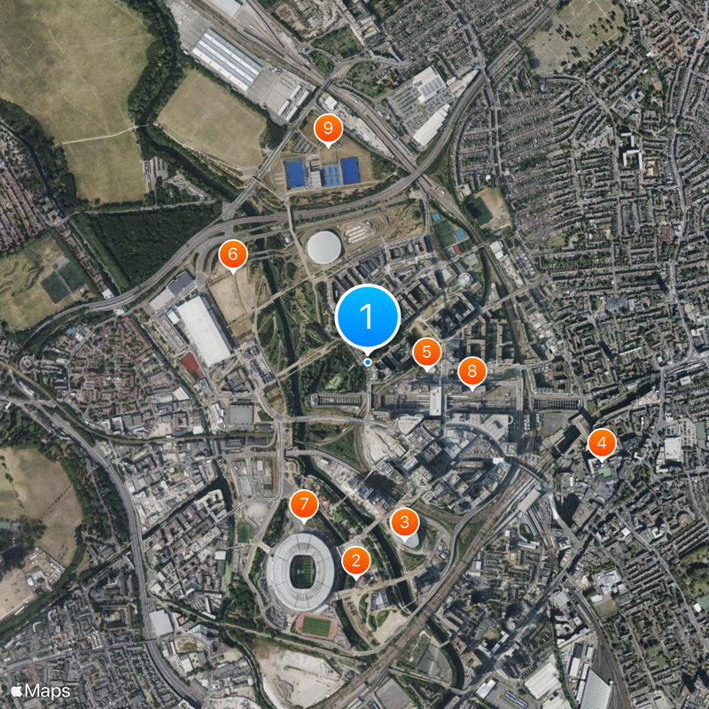 Parco olimpico di Londra Mappa