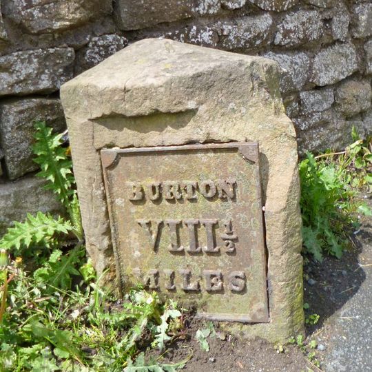 Milestone 350 Metres North Of Beaumont Gate Farm At Ngr Sd 476 644