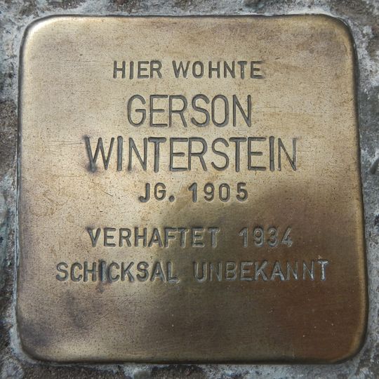 Stolperstein en memoria de Gerson Winterstein