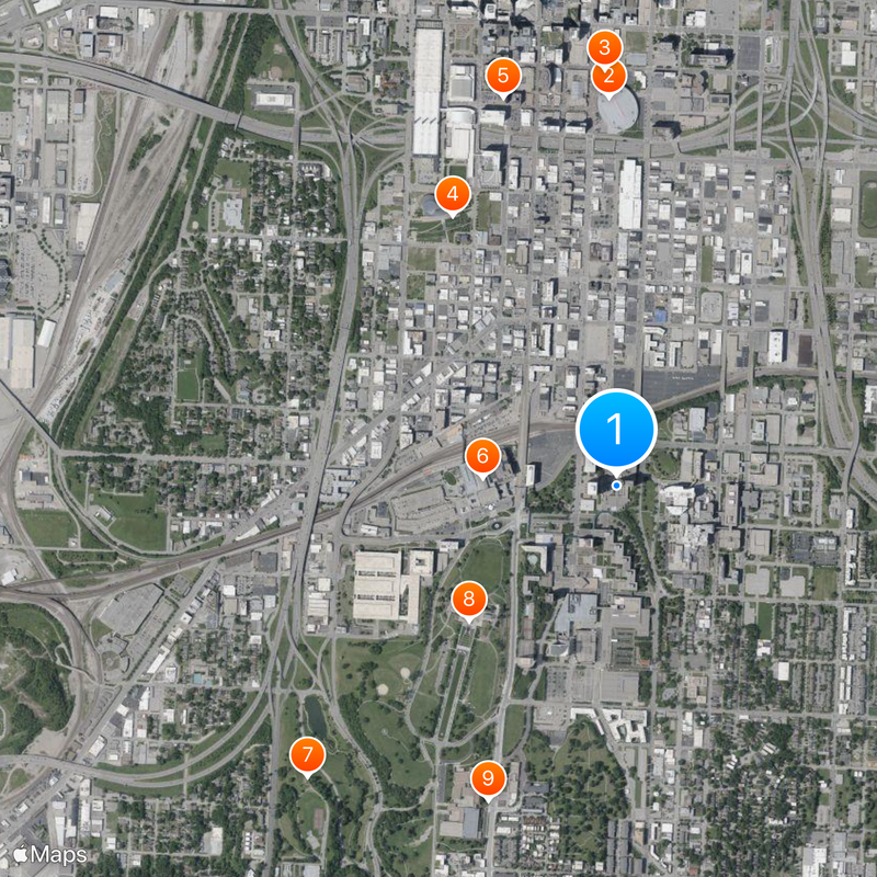 Sheraton Kansas City Hotel at Crown Center Map