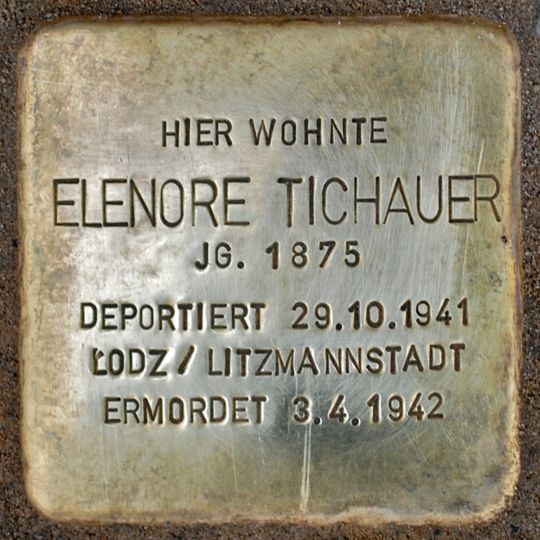 Stolperstein en memoria de Elenore Tichauer
