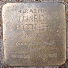 Stolperstein à la mémoire de Heinrich Rosenberg