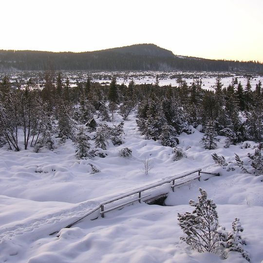 Lávka přes strouhu v Jezerní slati