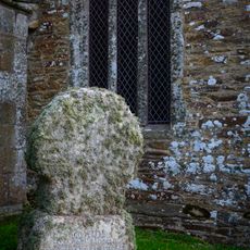 Wayside cross in St Allen churchyard, 2m south west of the church