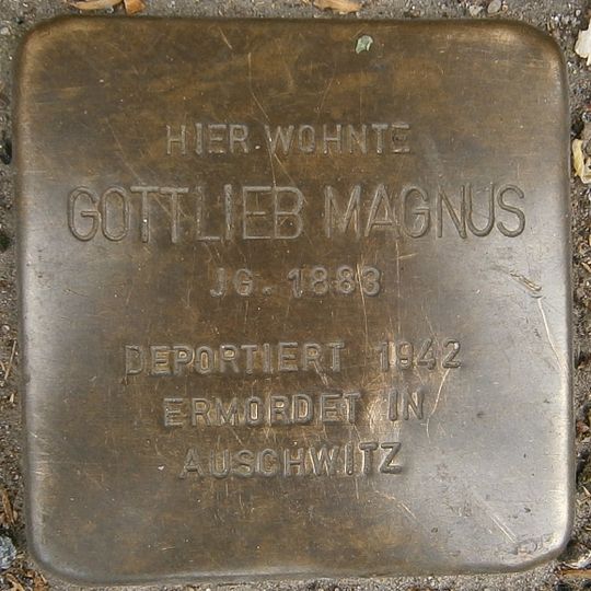 Stolperstein em memória de Gottlieb Magnus
