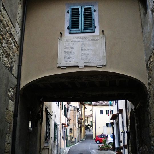 Plaque in memory of the 29 martyrs of Figline di Prato