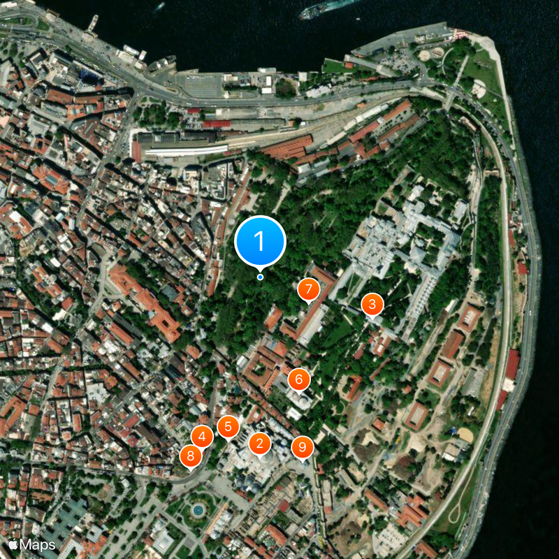 Parco Gülhane Mappa