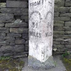 Milestone, cul de sac of New Hey Road just before jct 23 M62