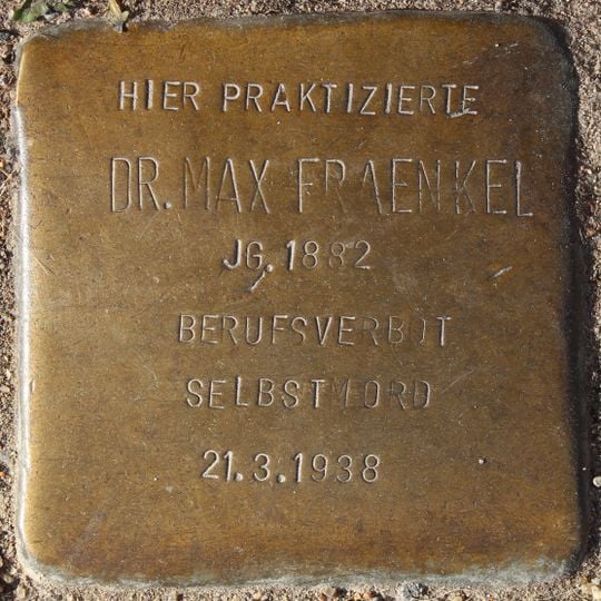 Stolperstein en memoria de Max Fraenkel