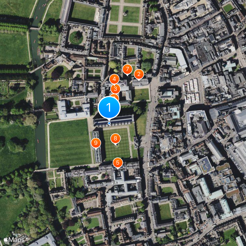 King's College Chapel Map