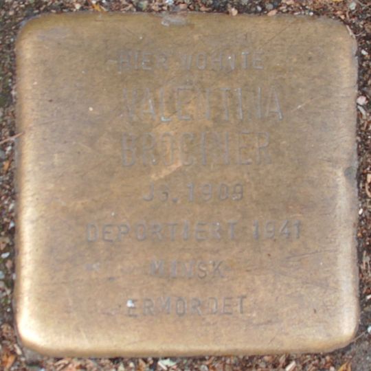 Stolperstein en memoria de Valentina Brociner