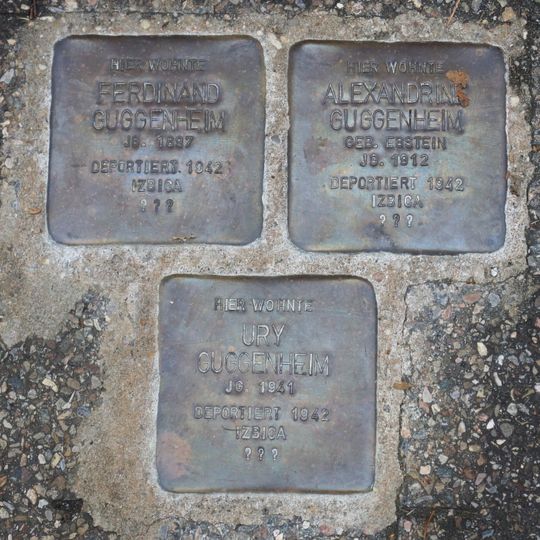 Stolperstein à la mémoire de Ferdinand Guggenheim
