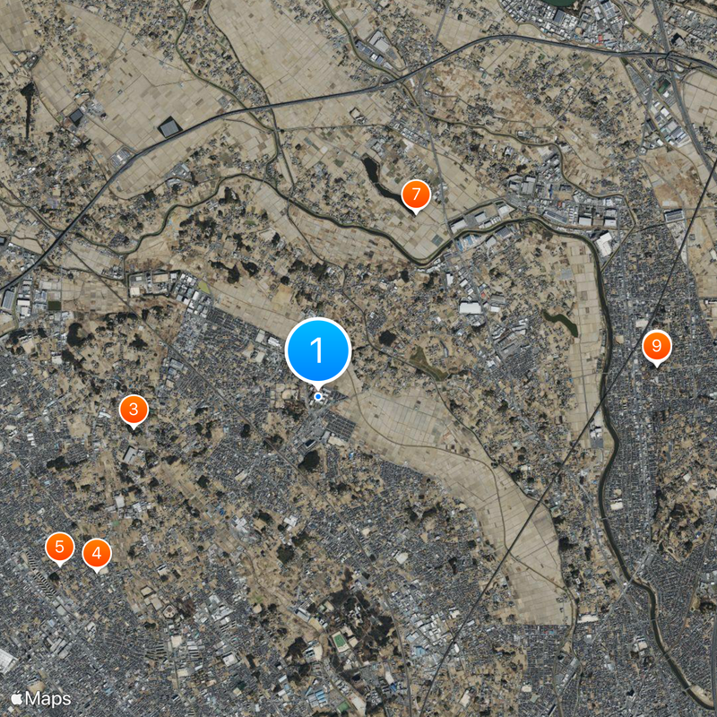 Inagakuen Public High School Map