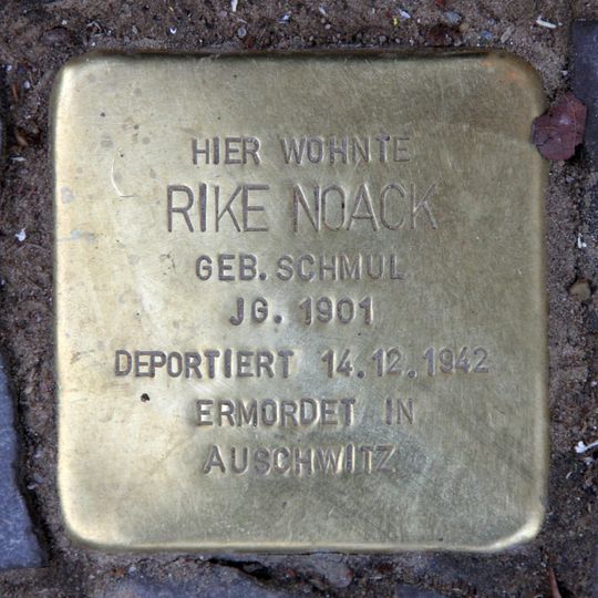Stolperstein en memoria de Rike Noack