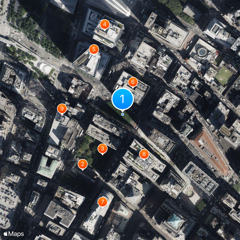 Zuccotti Park Map