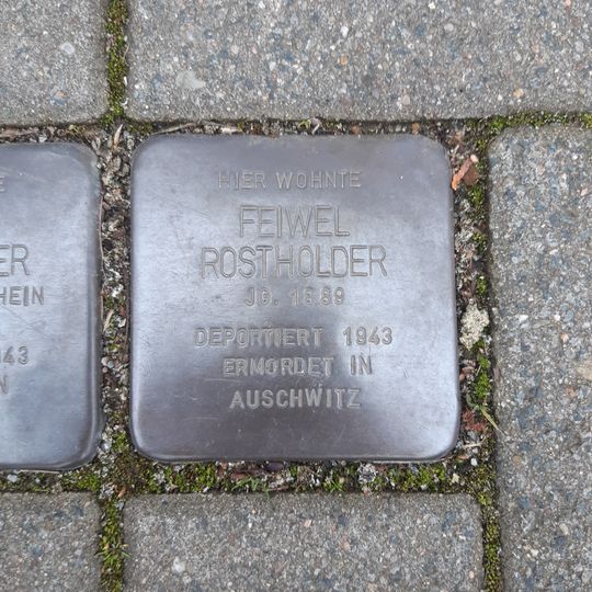 Stolperstein en memoria de Feiwel Rostholder