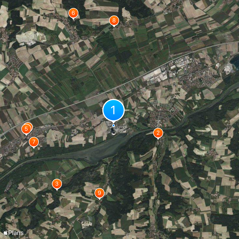 Isar Nuclear Power Plant Map
