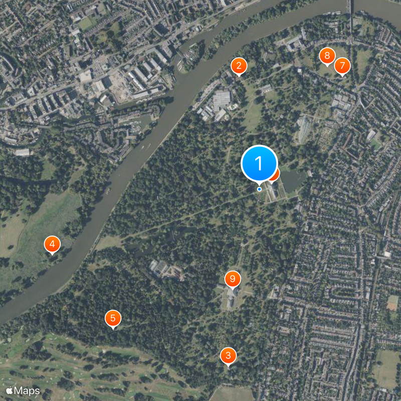 Reais Jardins Botânicos de Kew Mapa