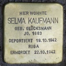 Stolperstein dedicated to Selma Kaufmann