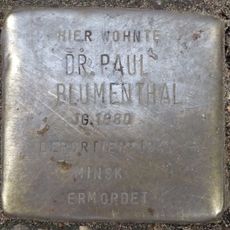 Stolperstein dedicated to Paul Blumenthal