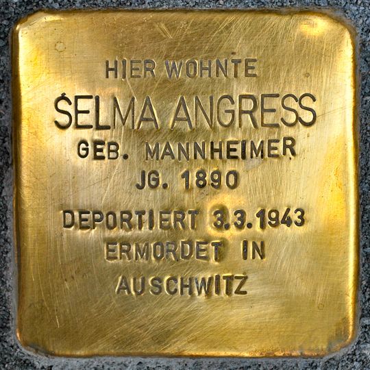 Stolperstein für Selma Angress