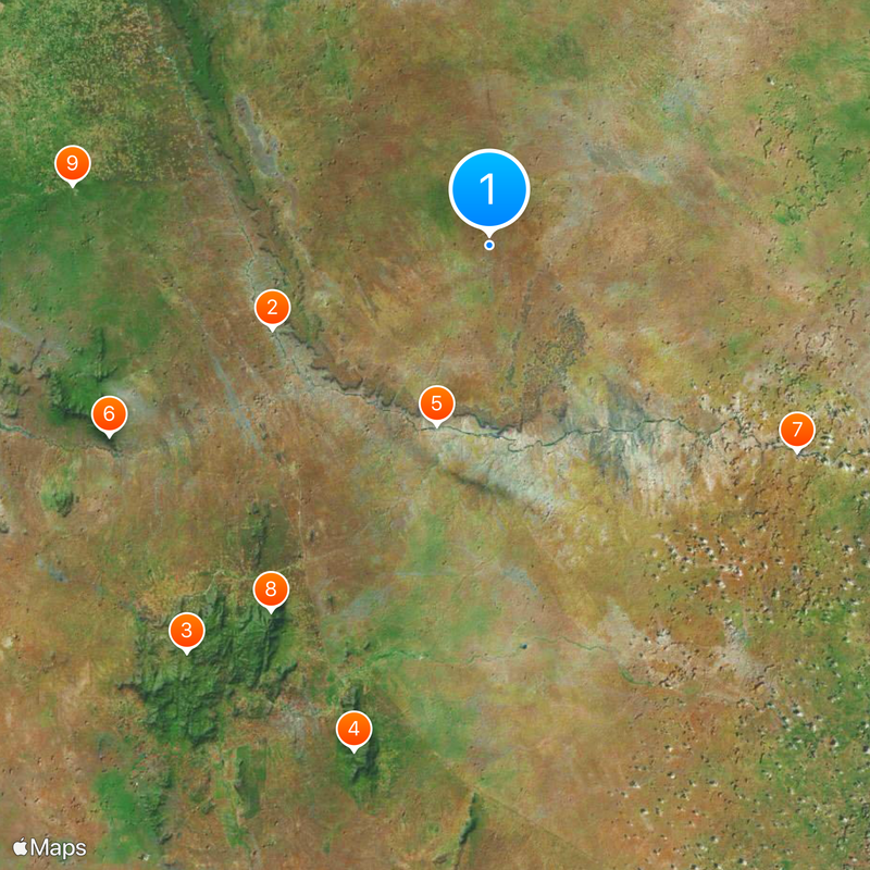 Tsavo East National Park Map