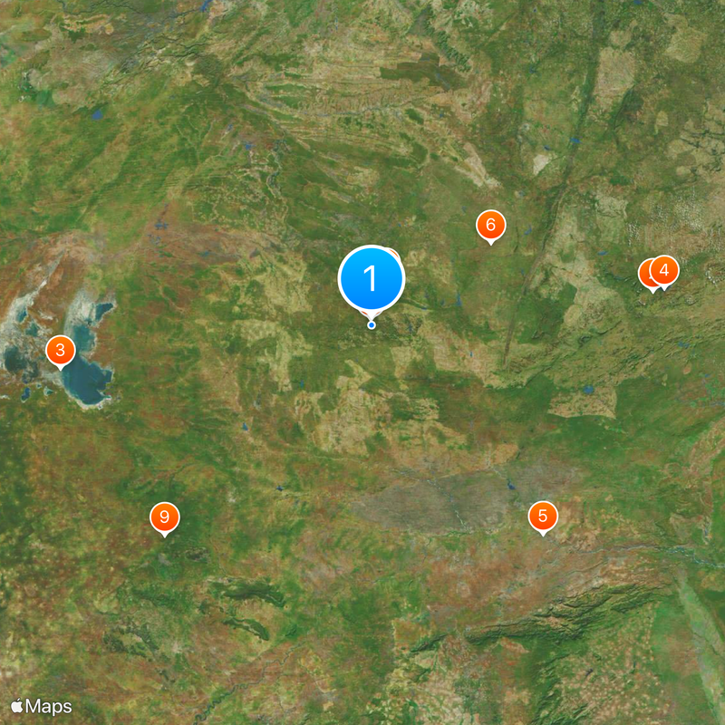 Parco nazionale di Matobo Mappa