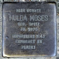 Stolperstein dedicated to Hulda Moses