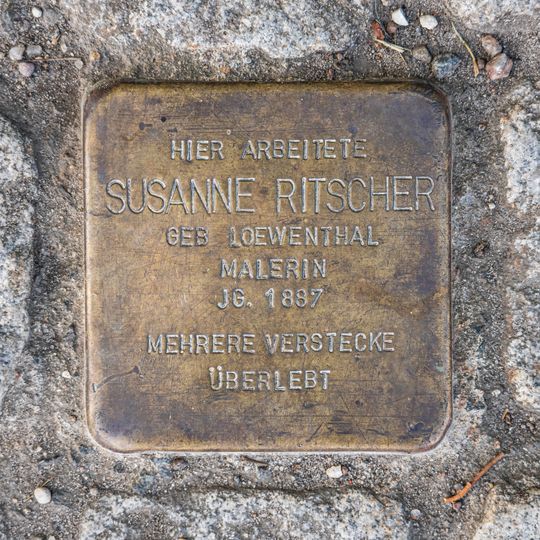 Stolperstein en memoria de Susanne Ritscher