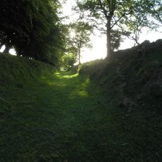 Burrow Farm iron mine and section of mineral railway trackbed, 350m north east of Burrow Farm