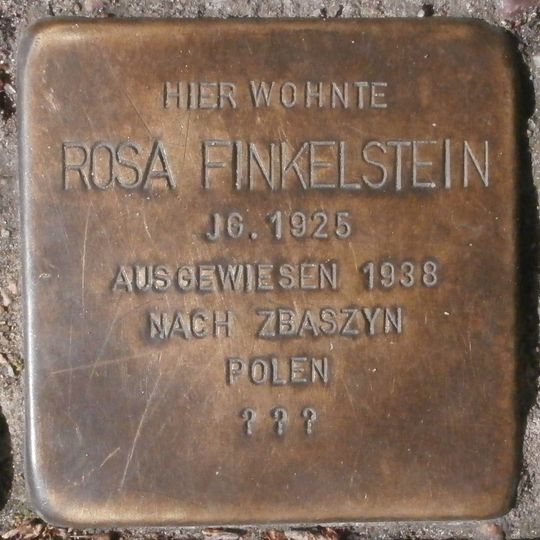 Stolperstein en memoria de Rosa Finkelstein