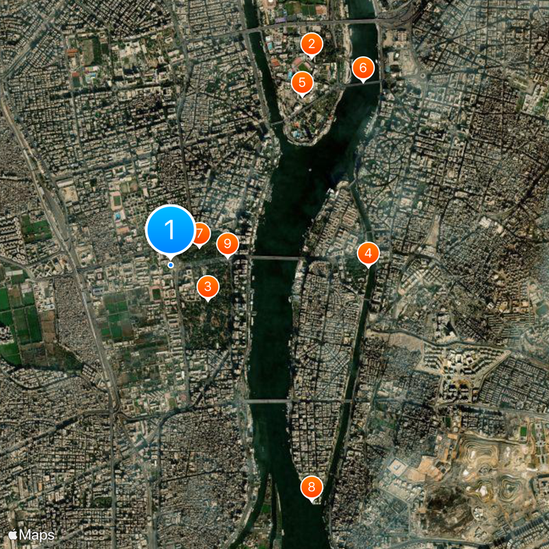 Universidad de El Cairo Mapa