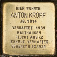 Stolperstein dedicato a Anton Kropf