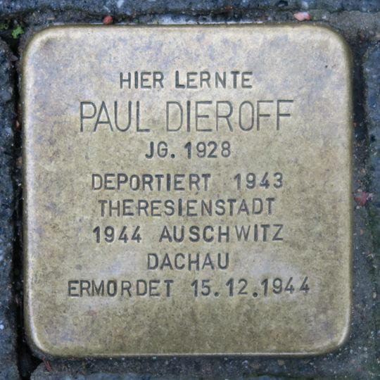 Stolperstein em memória de Paul Dieroff