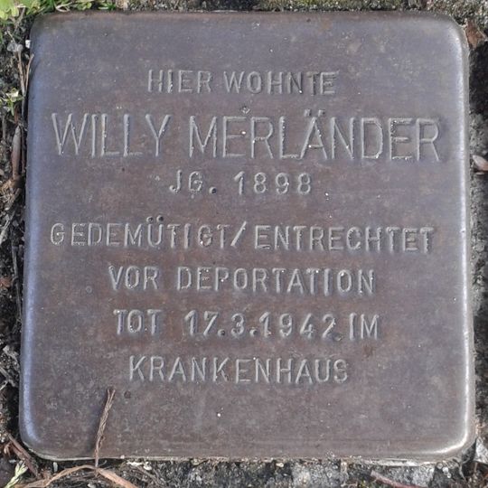 Stolperstein dedicated to Willy Merländer
