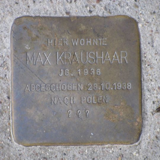 Stolperstein à la mémoire de Max Kraushaar