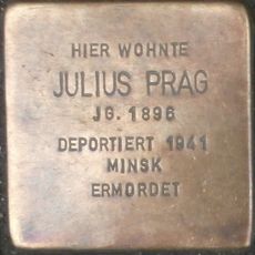 Stolperstein à la mémoire de Julius Prag
