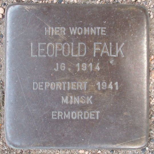 Stolperstein dedicated to Leopold Falk
