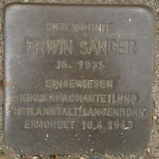 Stolperstein en memoria de Erwin Sänger